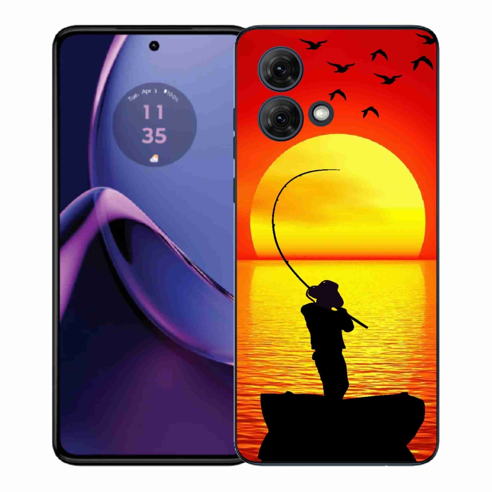 Gelový kryt mmCase na Motorola Moto G84 5G - rybaření