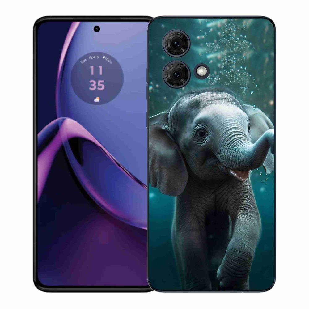 Gelový kryt mmCase na Motorola Moto G84 5G - slůně pod vodou