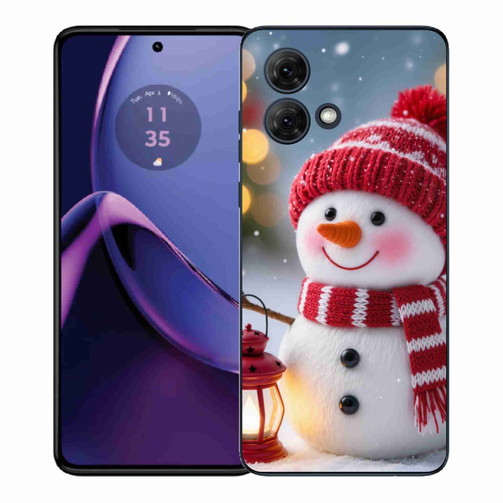 Gelový kryt mmCase na Motorola Moto G84 5G - sněhulák 2