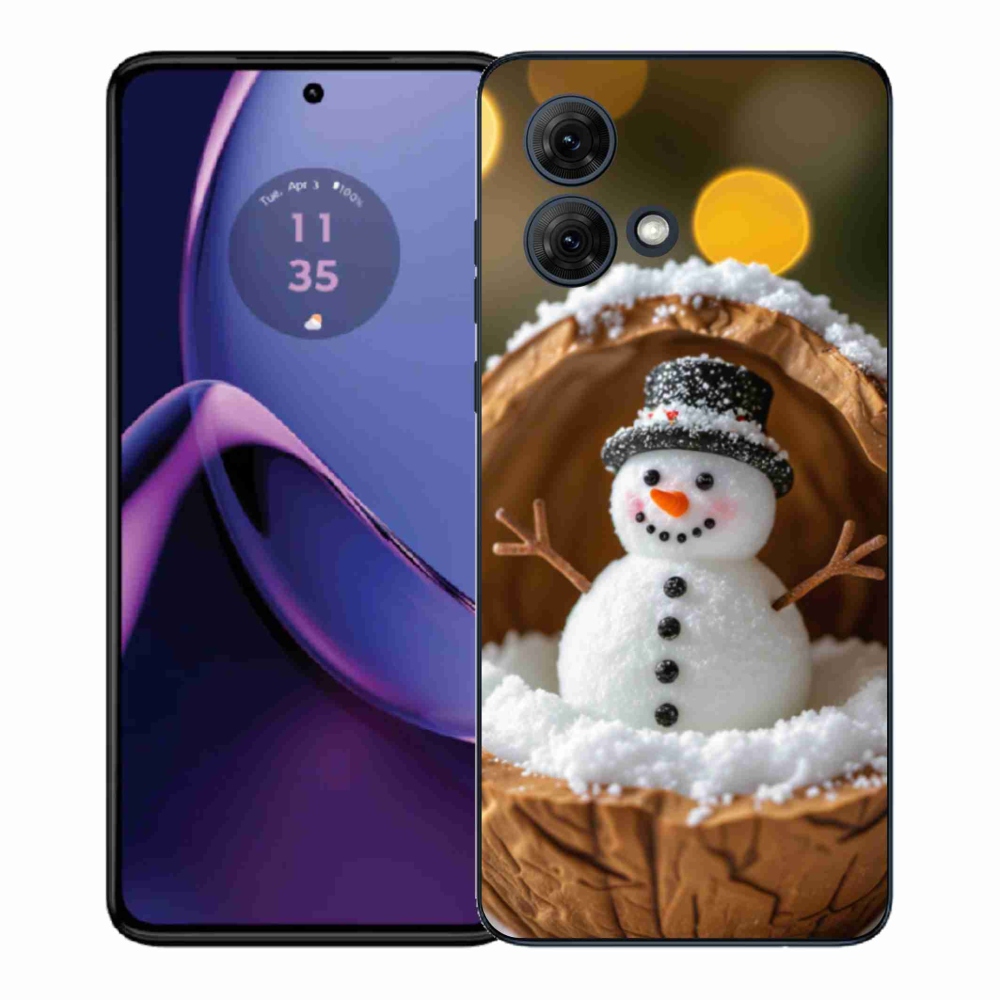 Gelový kryt mmCase na Motorola Moto G84 5G - sněhulák 4