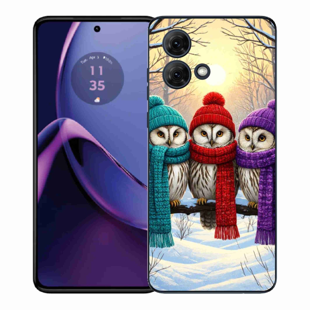Gelový kryt mmCase na Motorola Moto G84 5G - soví přátelé