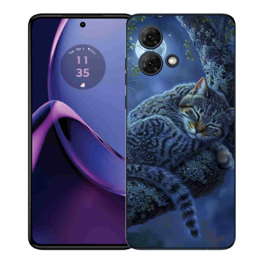 Gelový kryt mmCase na Motorola Moto G84 5G - spící kočka