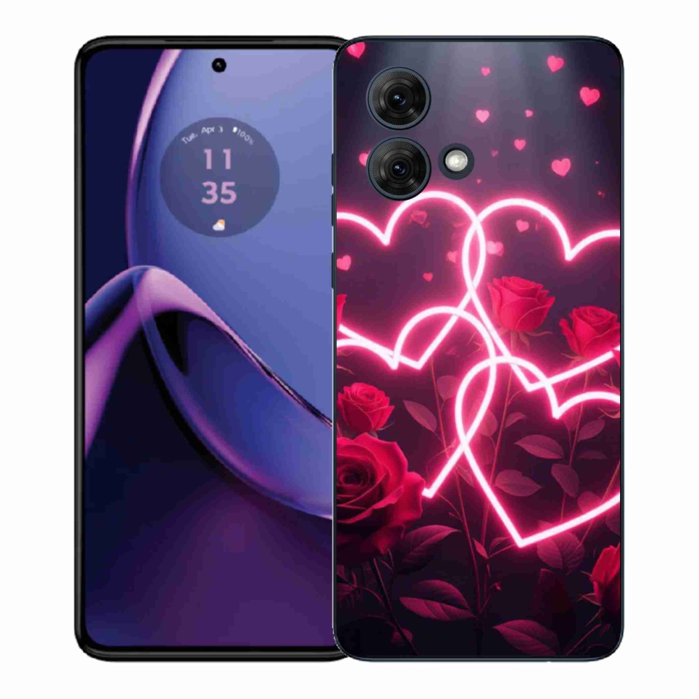 Gelový kryt mmCase na Motorola Moto G84 5G - srdce lásky