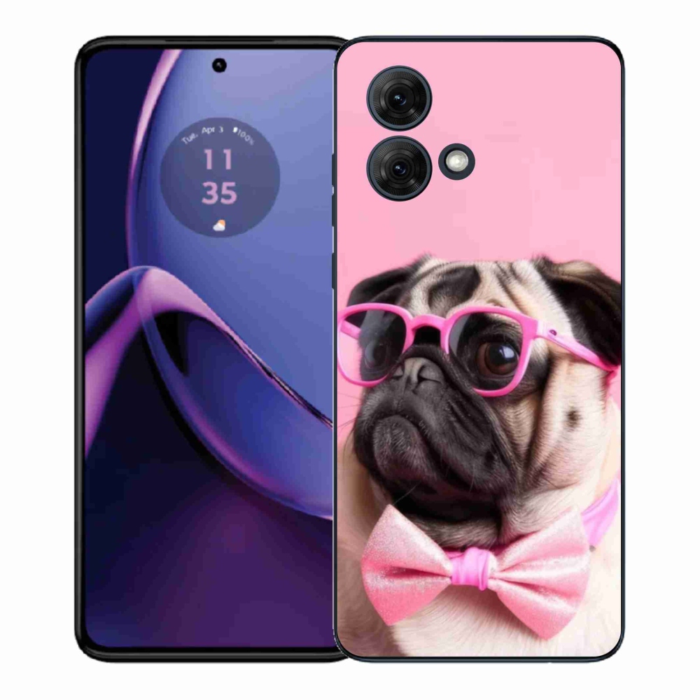 Gelový kryt mmCase na Motorola Moto G84 5G - stylový mops