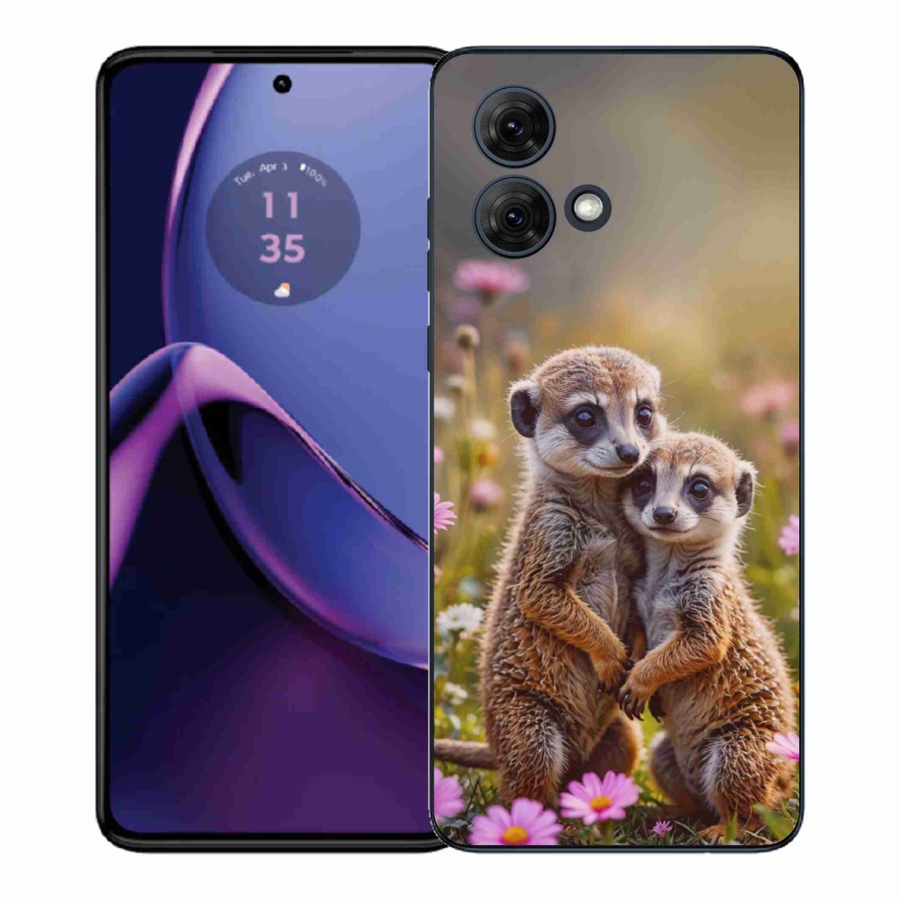 Gelový kryt mmCase na Motorola Moto G84 5G - surikatí duo