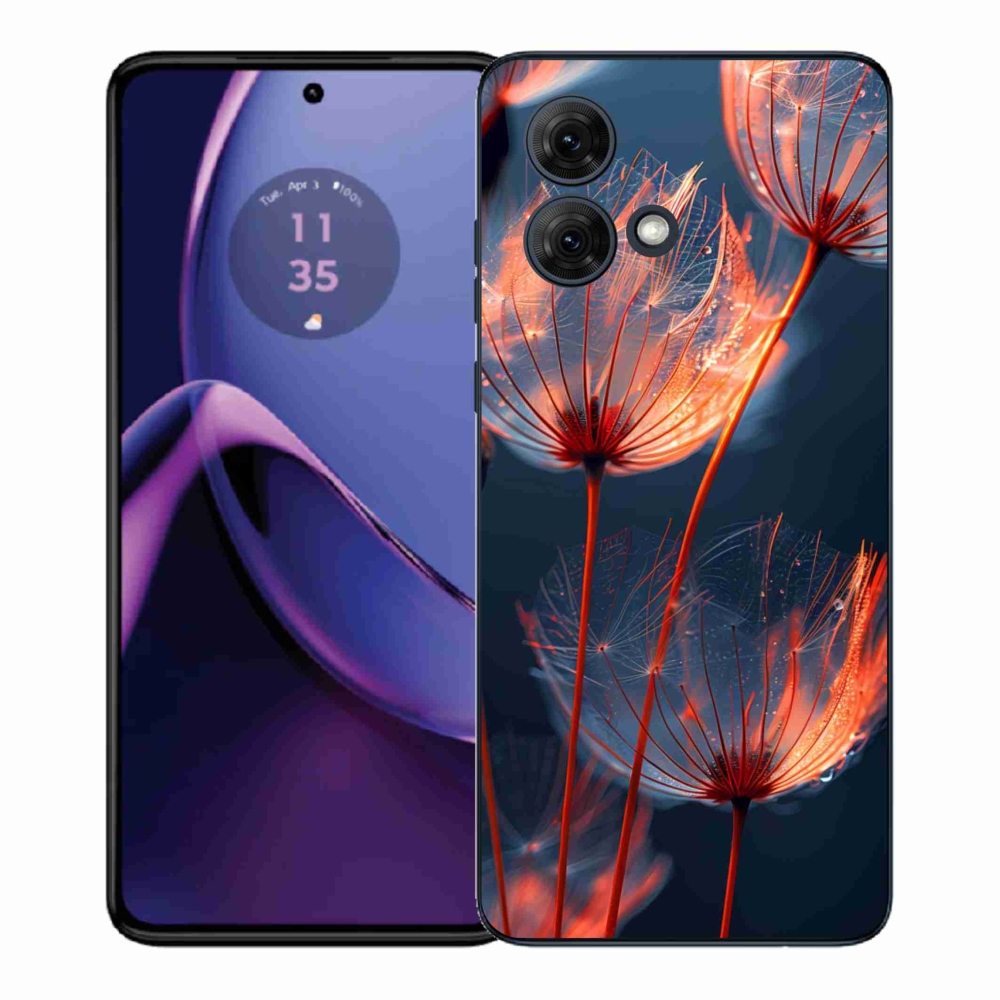 Gelový kryt mmCase na Motorola Moto G84 5G - světélkující chmýří