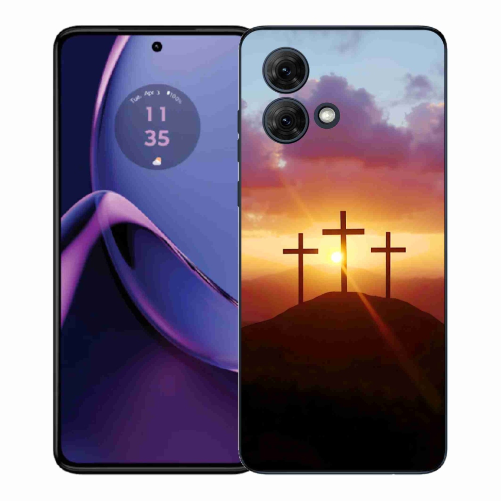 Gelový kryt mmCase na Motorola Moto G84 5G - tři kříže