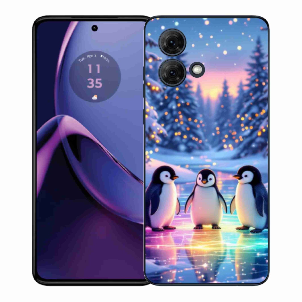 Gelový kryt mmCase na Motorola Moto G84 5G - tučnáci