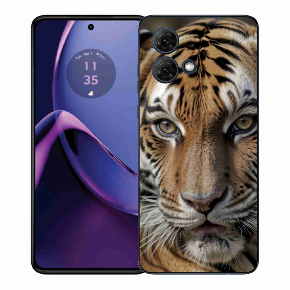 Gelový kryt mmCase na Motorola Moto G84 5G - tygří pohled