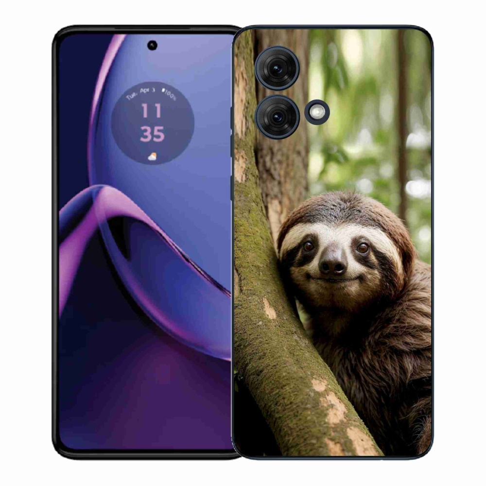 Gelový kryt mmCase na Motorola Moto G84 5G - usměvavý lenochod
