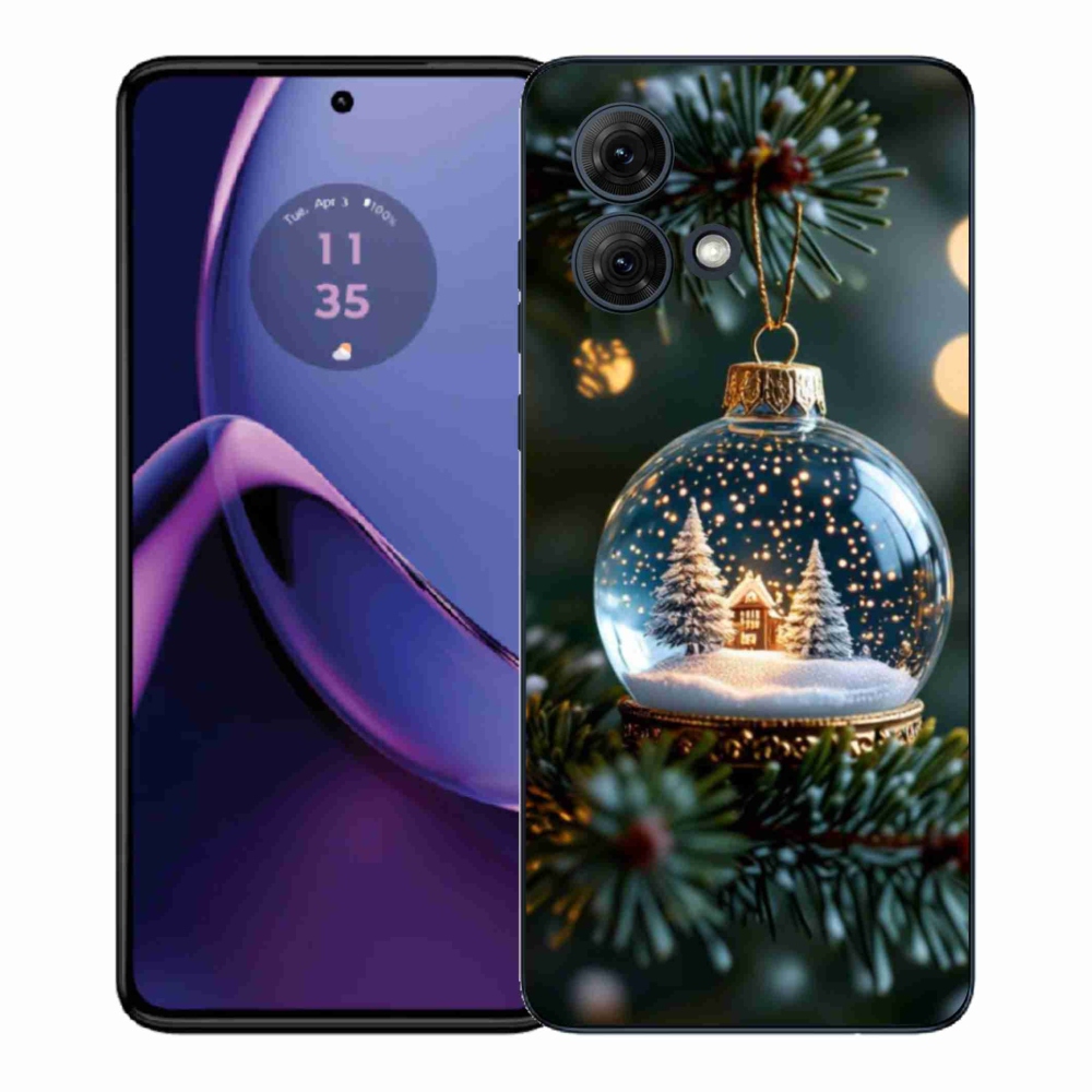 Gelový kryt mmCase na Motorola Moto G84 5G - vánoční koule 2