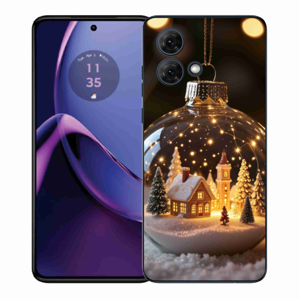 Gelový kryt mmCase na Motorola Moto G84 5G - vánoční koule 3
