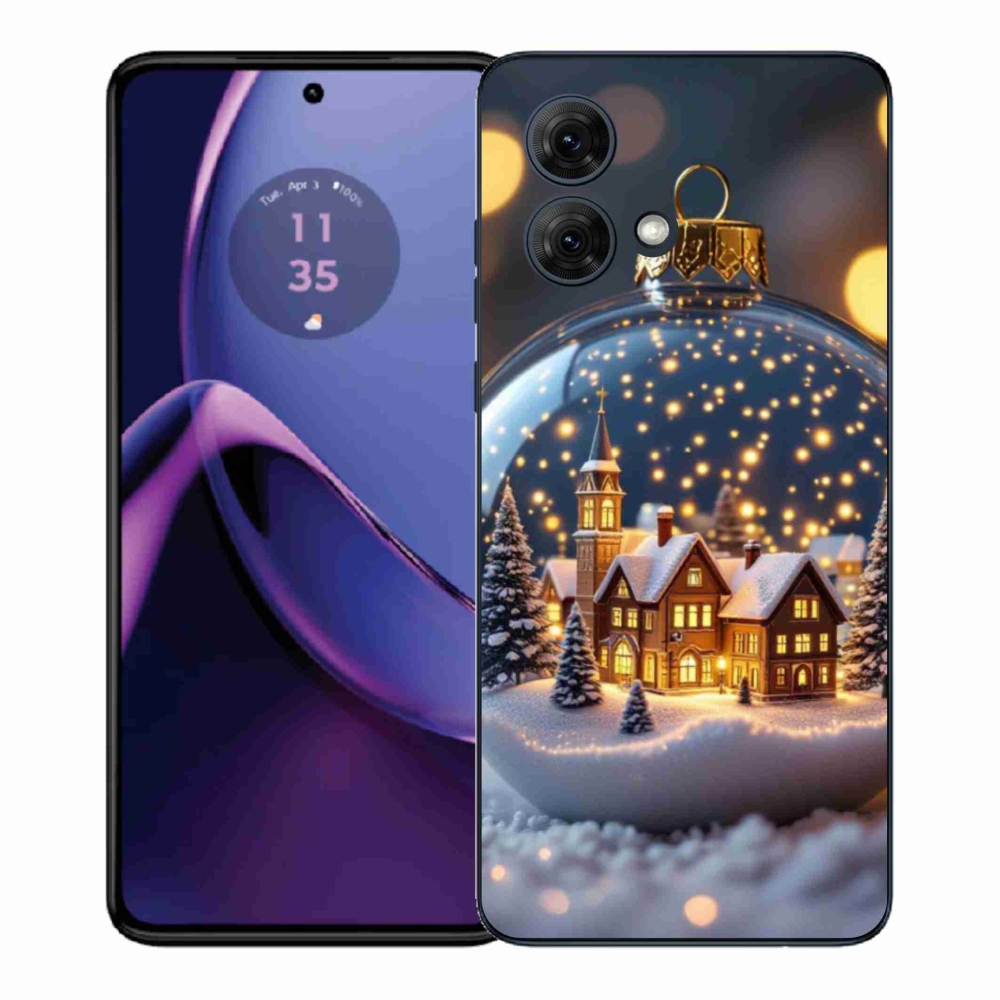 Gelový kryt mmCase na Motorola Moto G84 5G - vánoční koule 4