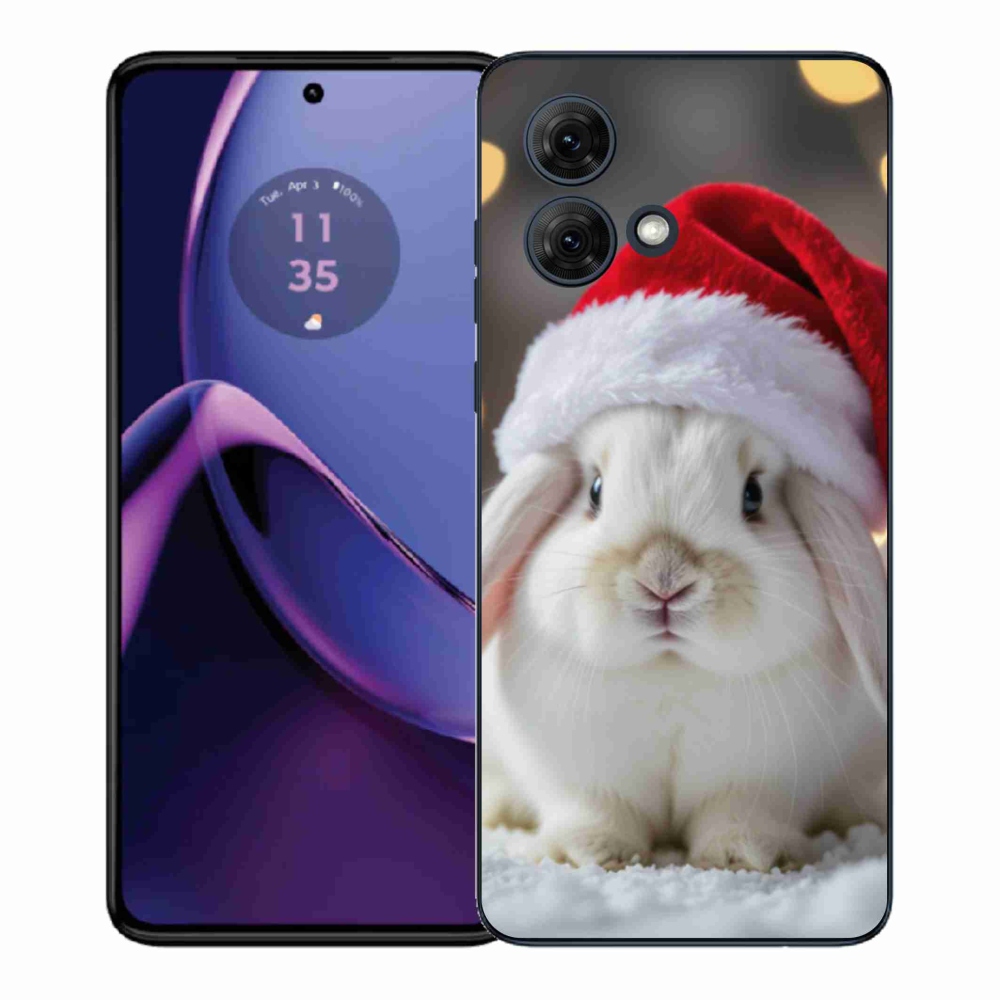 Gelový kryt mmCase na Motorola Moto G84 5G - vánoční králík