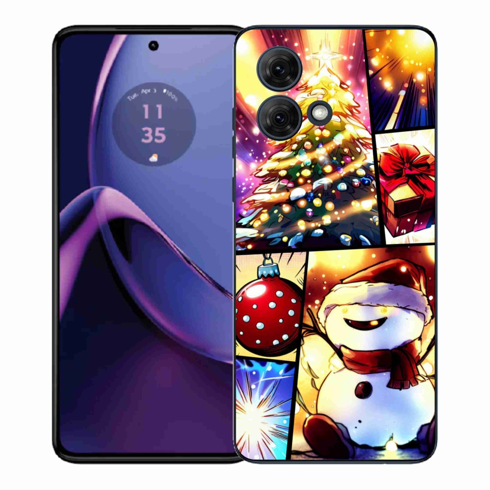 Gelový kryt mmCase na Motorola Moto G84 5G - vánoční motivy 1