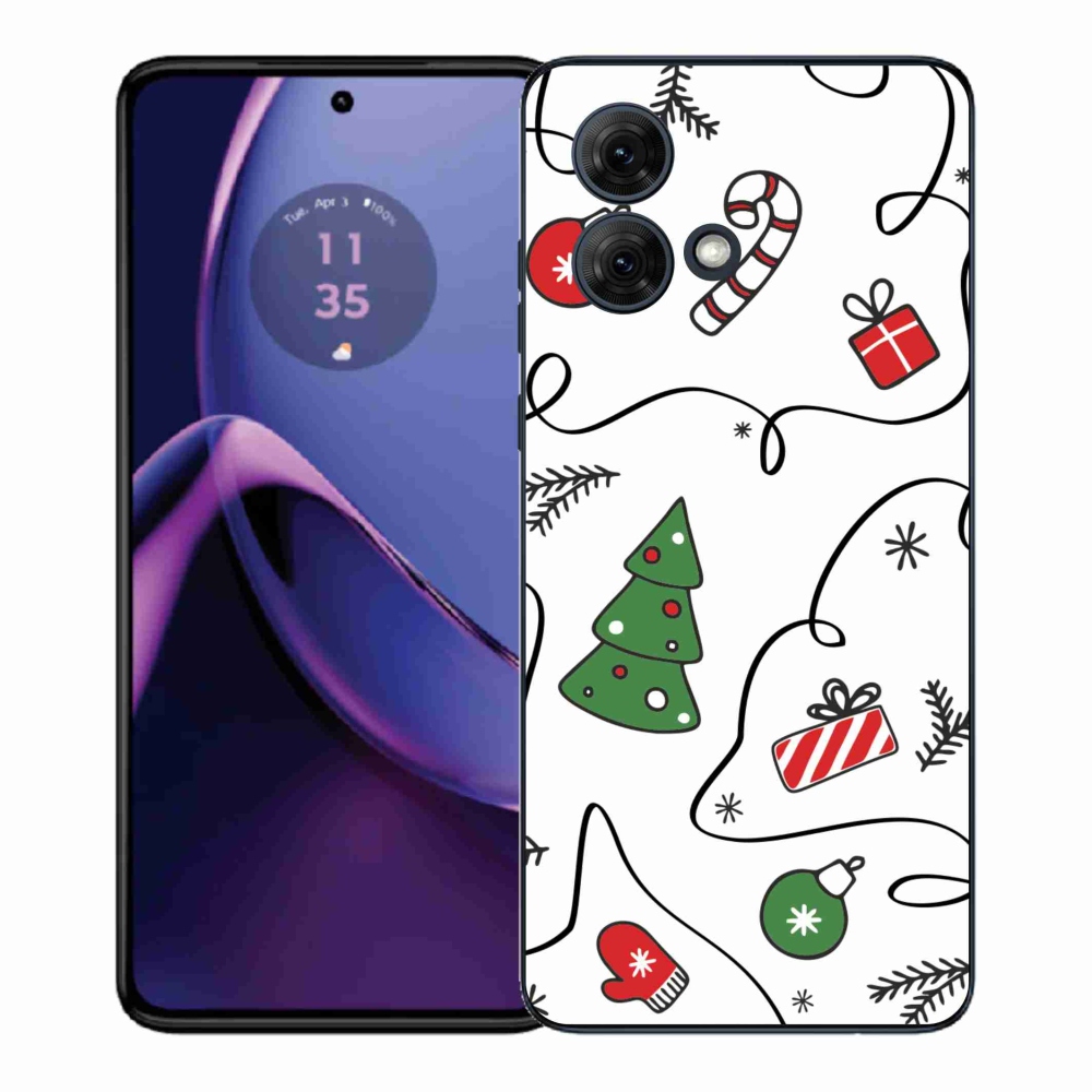 Gelový kryt mmCase na Motorola Moto G84 5G - vánoční motivy