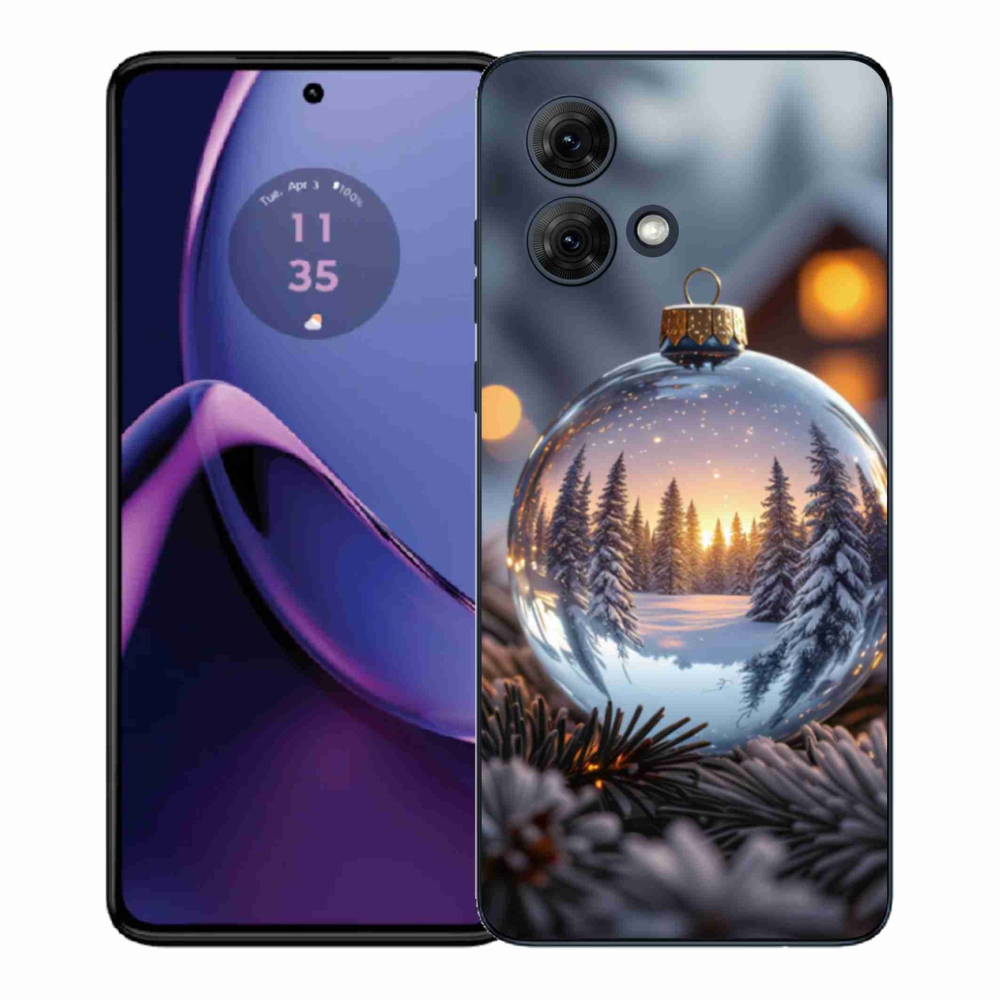 Gelový kryt mmCase na Motorola Moto G84 5G - vánoční ozdoba