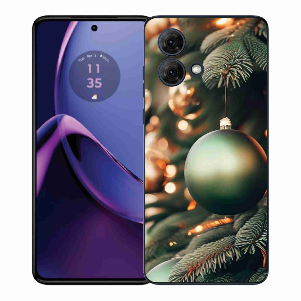 Gelový kryt mmCase na Motorola Moto G84 5G - vánoční ozdoby 1