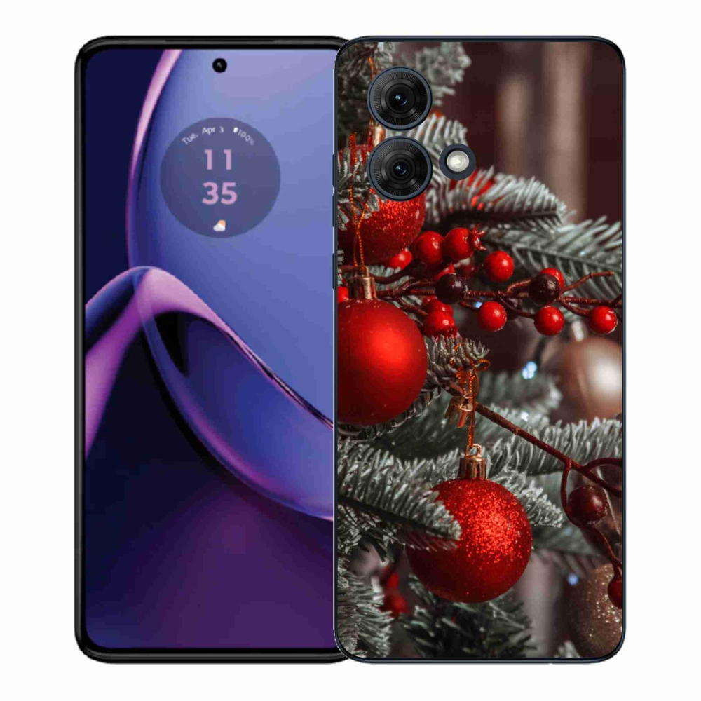 Gelový kryt mmCase na Motorola Moto G84 5G - vánoční ozdoby 2