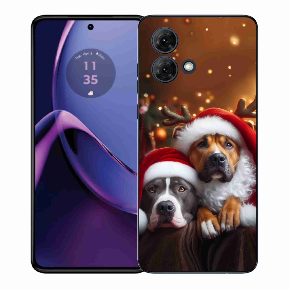 Gelový kryt mmCase na Motorola Moto G84 5G - vánoční psi