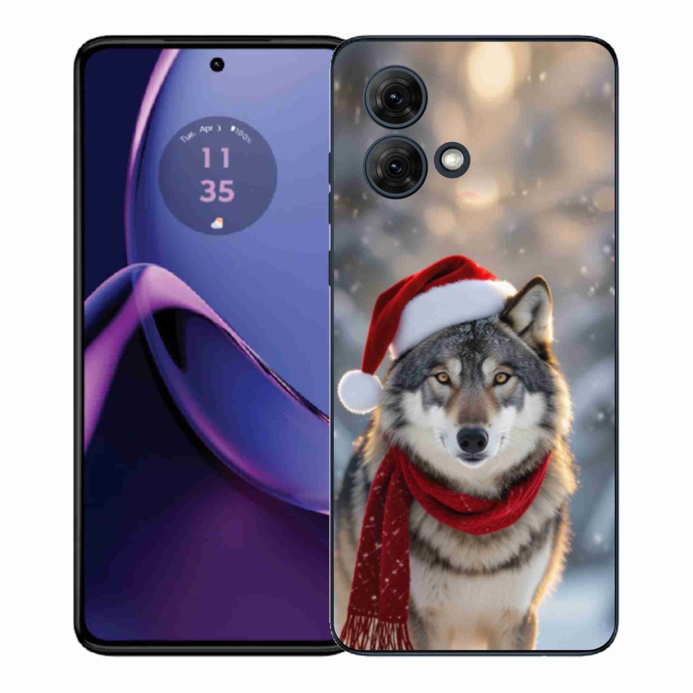 Gelový kryt mmCase na Motorola Moto G84 5G - vánoční vlk