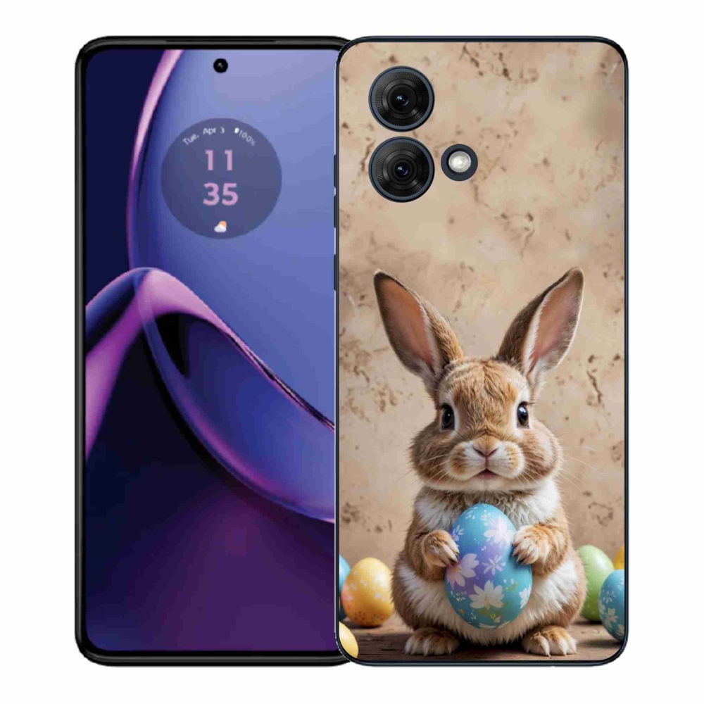 Gelový kryt mmCase na Motorola Moto G84 5G - velikonoční králíček