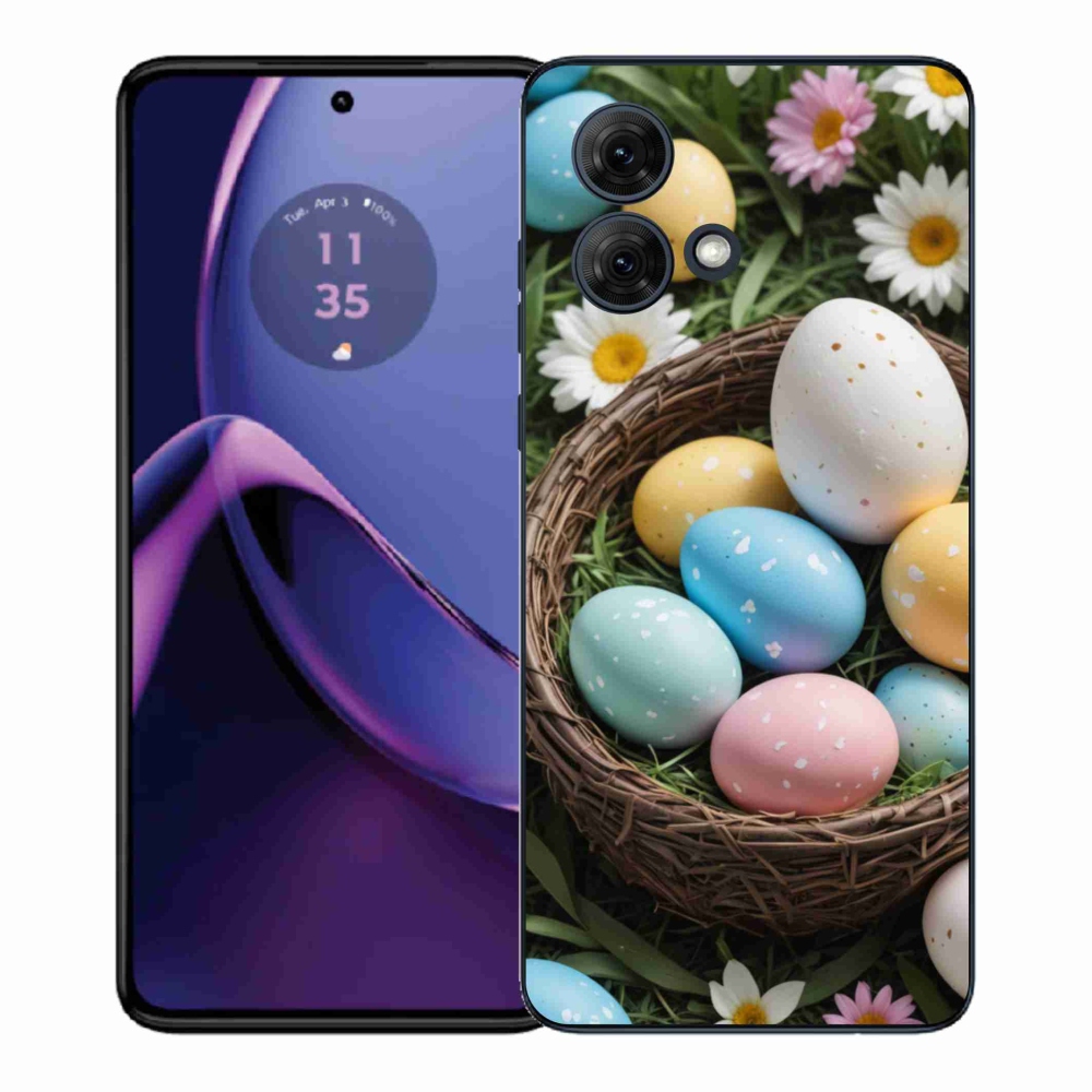 Gelový kryt mmCase na Motorola Moto G84 5G - velikonoční vajíčka 2
