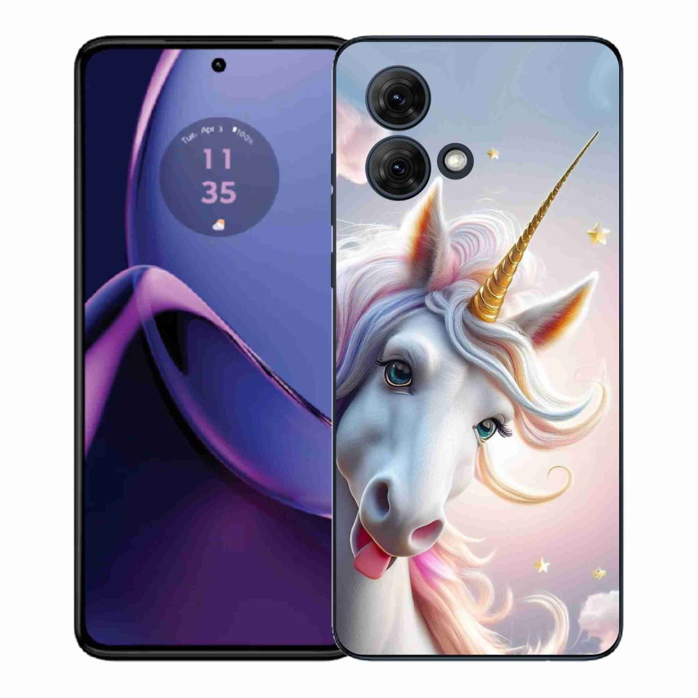 Gelový kryt mmCase na Motorola Moto G84 5G - veselý jednorožec