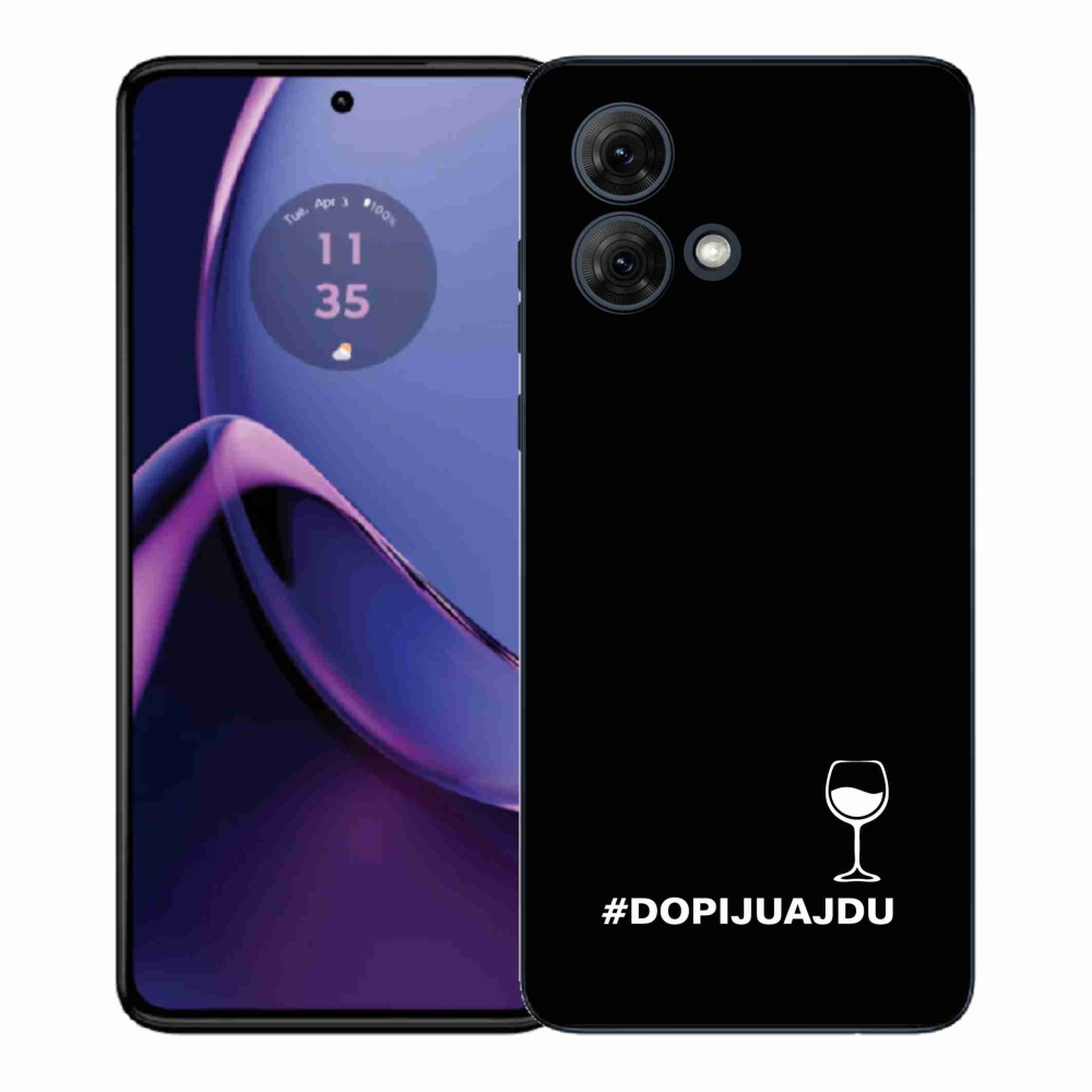Gelový kryt mmCase na Motorola Moto G84 5G - vinný motiv černé pozadí