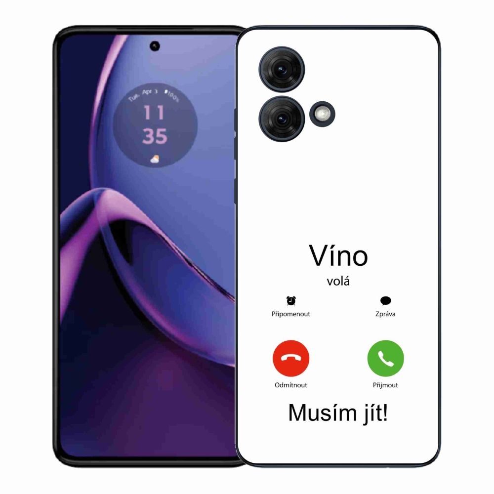 Gelový kryt mmCase na Motorola Moto G84 5G - víno volá bílé pozadí