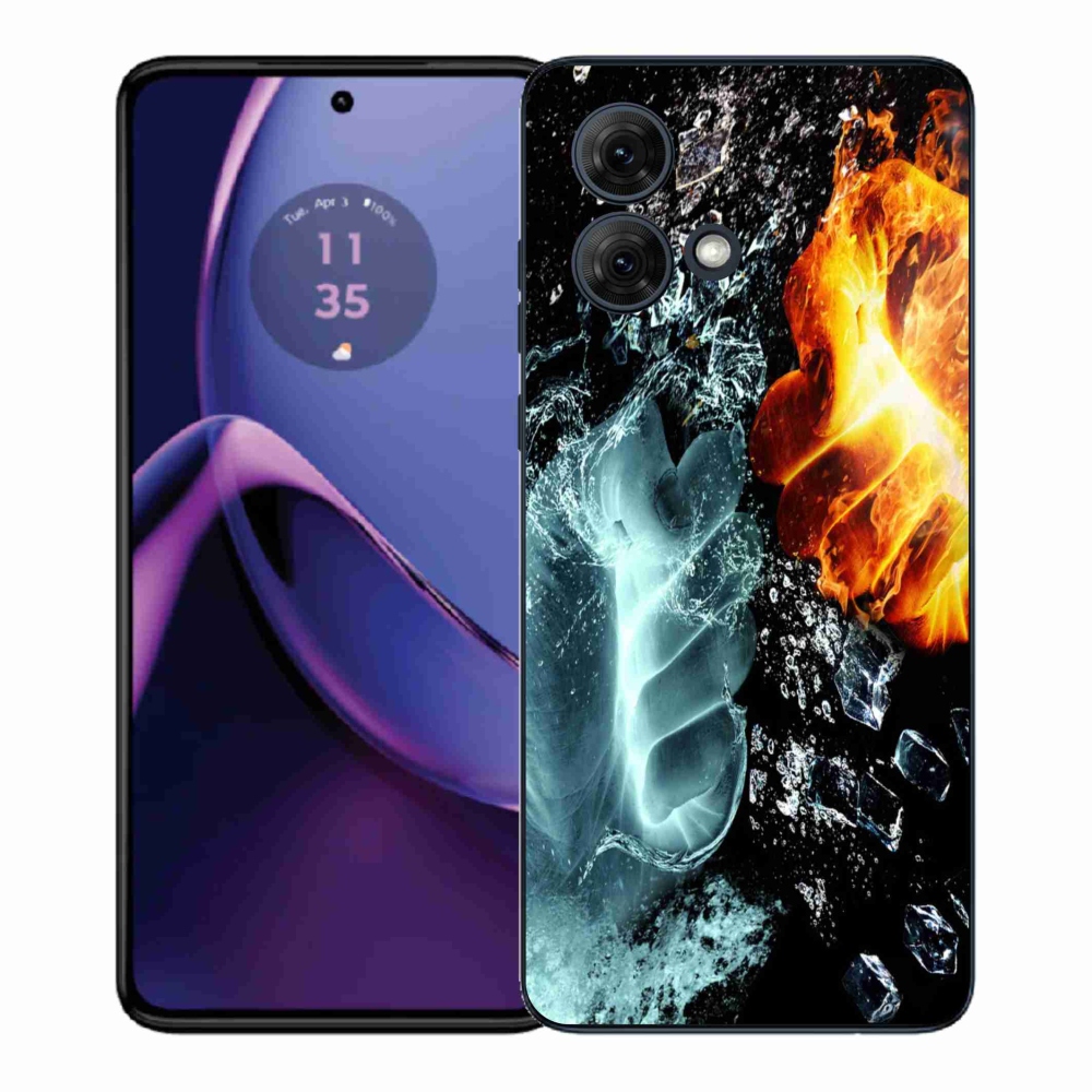 Gelový kryt mmCase na Motorola Moto G84 5G - voda a oheň
