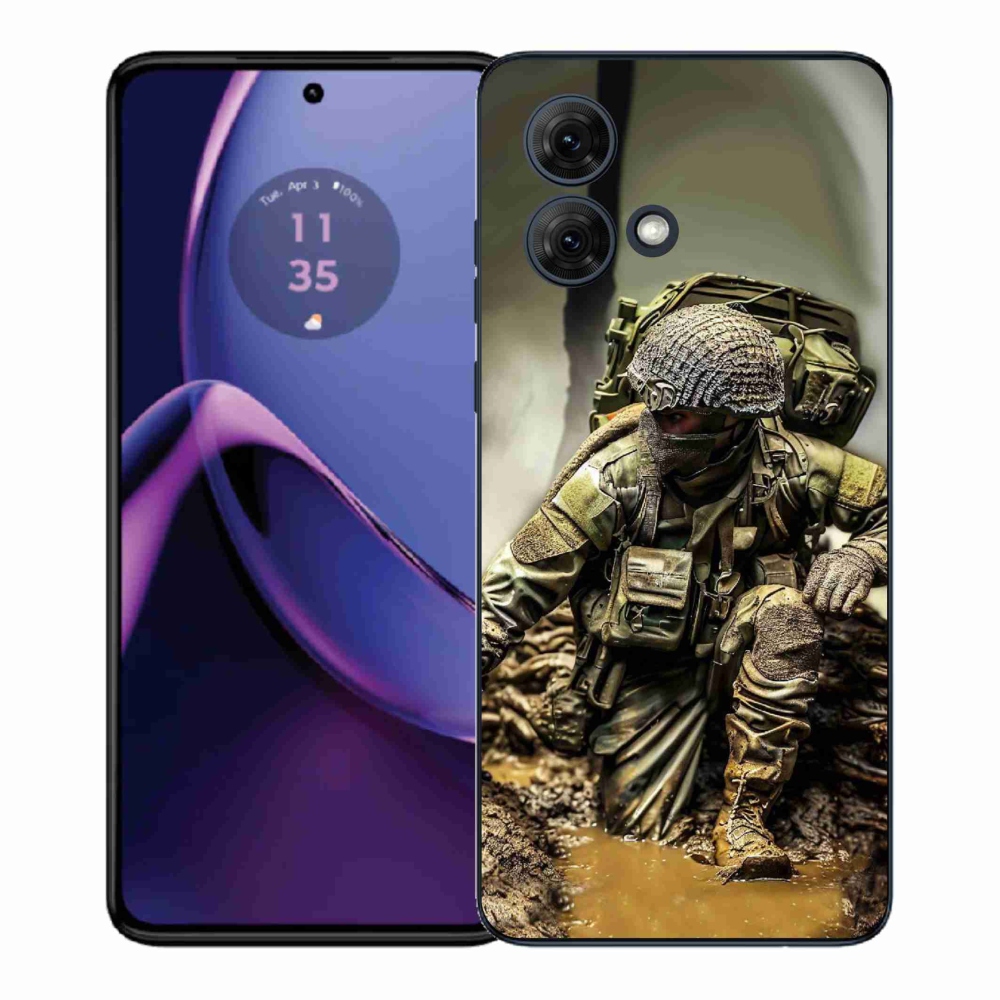 Gelový kryt mmCase na Motorola Moto G84 5G - voják