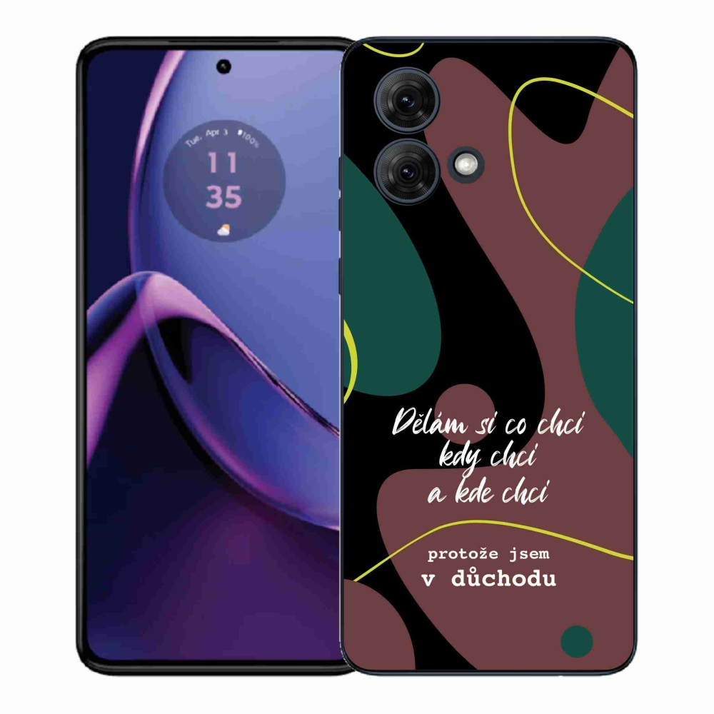 Gelový kryt mmCase na Motorola Moto G84 5G - vtipný text 10 černé pozadí