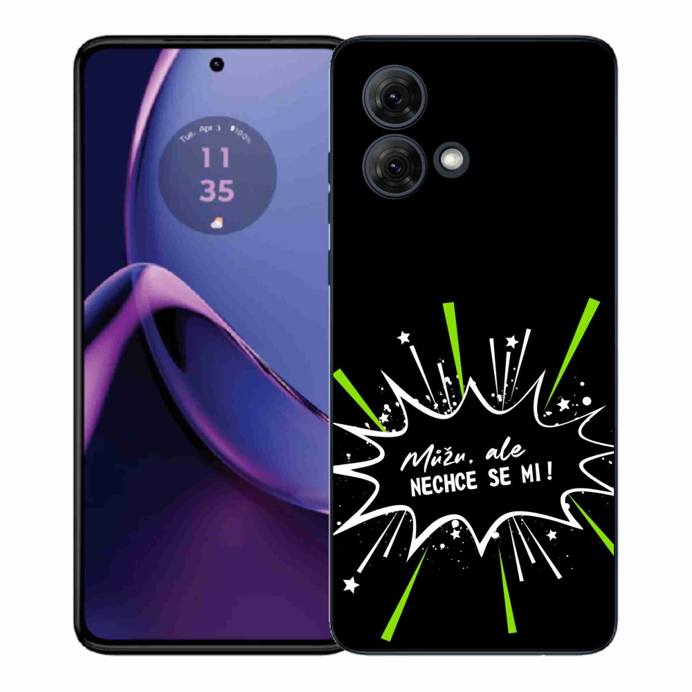 Gelový kryt mmCase na Motorola Moto G84 5G - vtipný text 11 černé pozadí