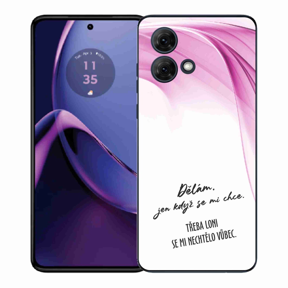 Gelový kryt mmCase na Motorola Moto G84 5G - vtipný text 12 bílé pozadí
