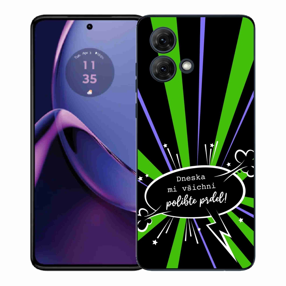Gelový kryt mmCase na Motorola Moto G84 5G - vtipný text 15 černé pozadí