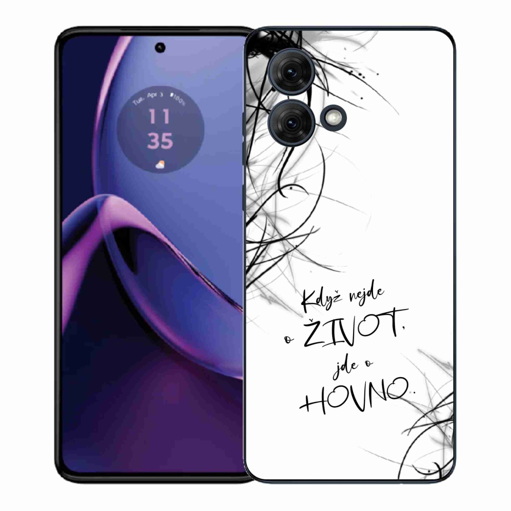 Gelový kryt mmCase na Motorola Moto G84 5G - vtipný text 16 bílé pozadí