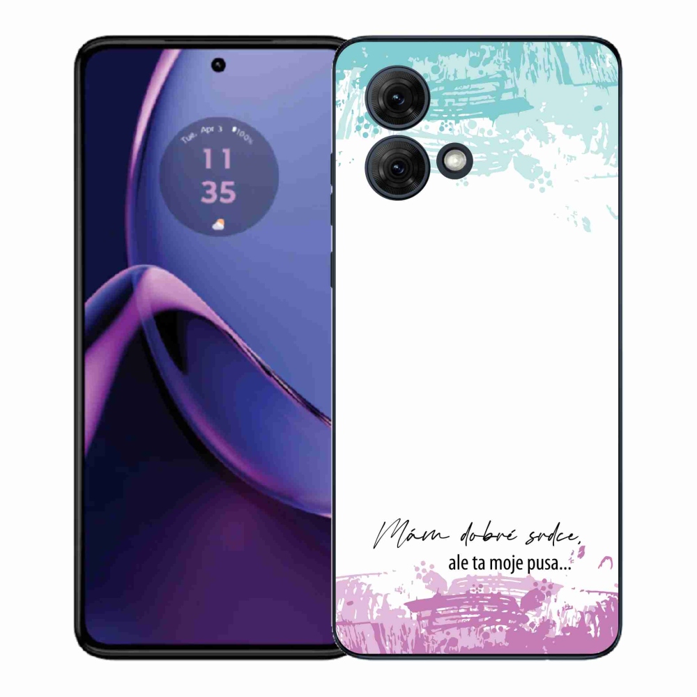 Gelový kryt mmCase na Motorola Moto G84 5G - vtipný text 3 bílé pozadí