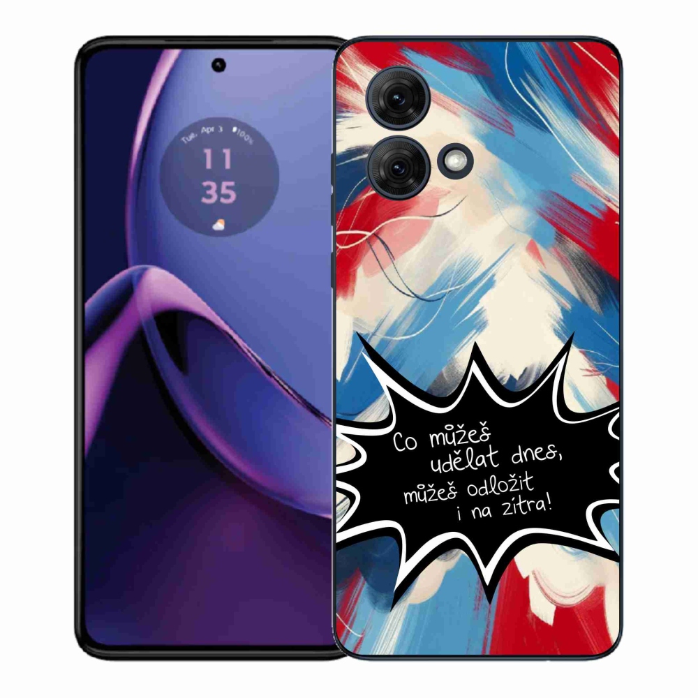 Gelový kryt mmCase na Motorola Moto G84 5G - vtipný text 9 černé pozadí