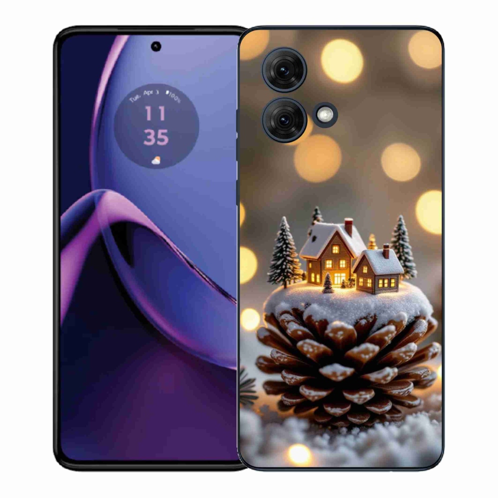 Gelový kryt mmCase na Motorola Moto G84 5G - zimní vesnička