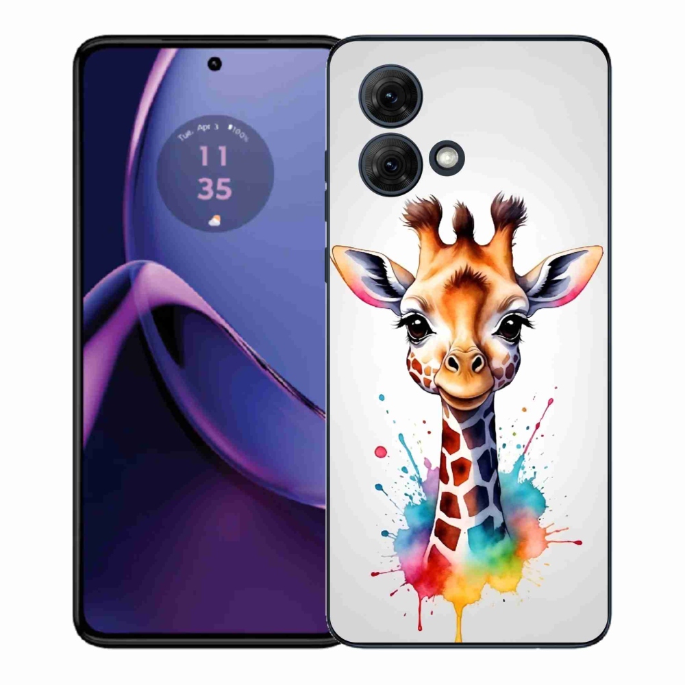 Gelový kryt mmCase na Motorola Moto G84 5G - žirafa 1