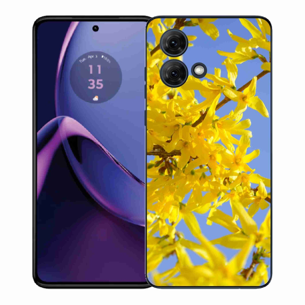 Gelový kryt mmCase na Motorola Moto G84 5G - žluté květy