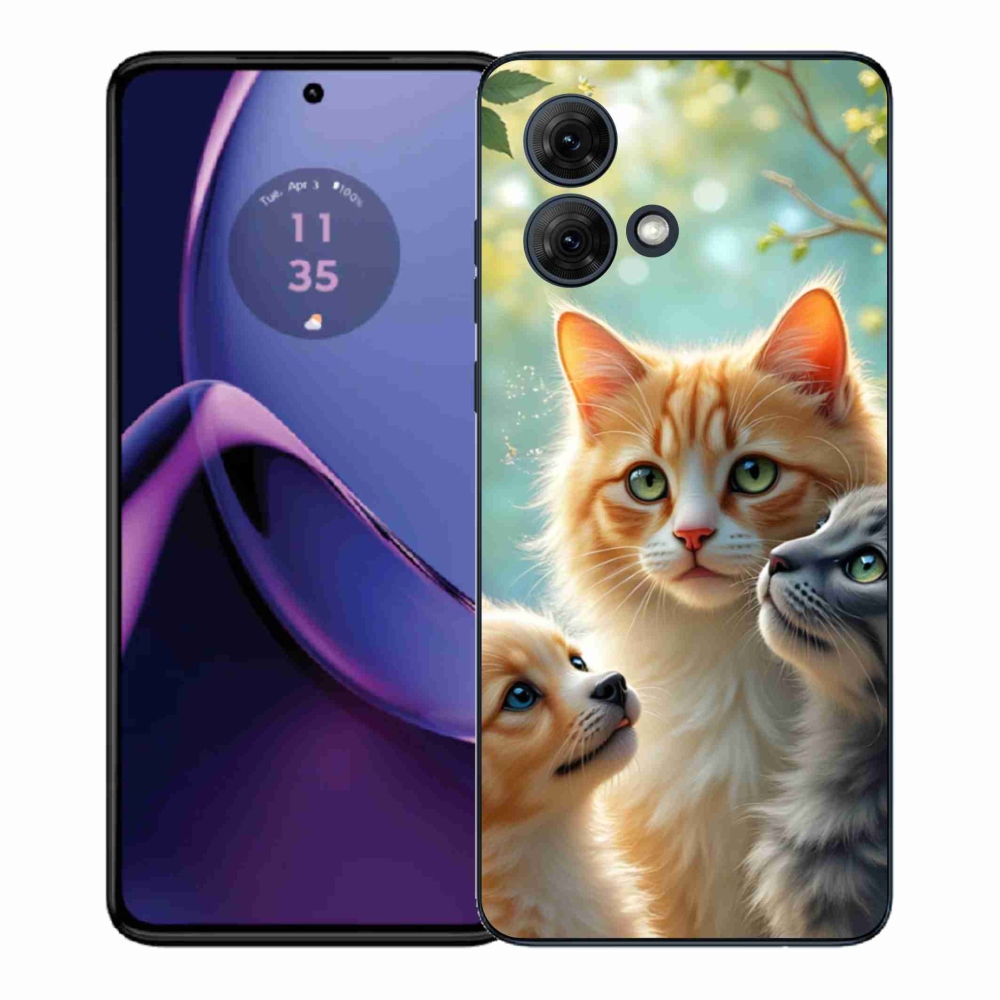 Gelový kryt mmCase na Motorola Moto G84 5G - zvířecí přátelství 2
