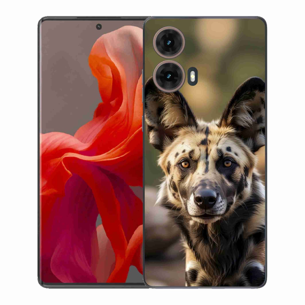 Gelový kryt mmCase na Motorola Moto G85 5G - africký divoký pes