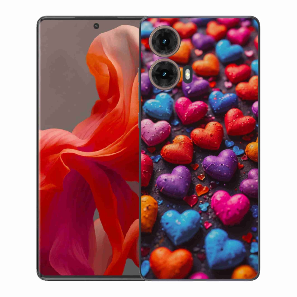 Gelový kryt mmCase na Motorola Moto G85 5G - barevná srdce
