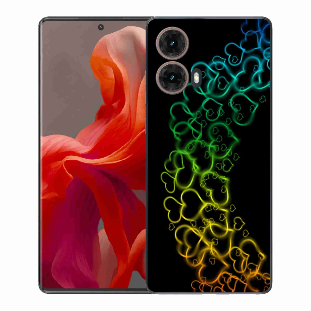 Gelový kryt mmCase na Motorola Moto G85 5G - barevná srdíčka