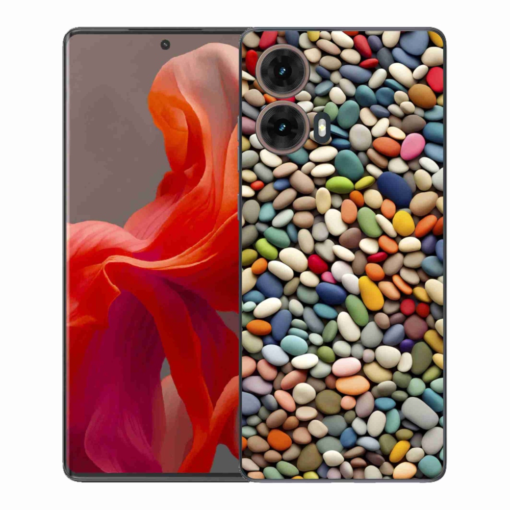 Gelový kryt mmCase na Motorola Moto G85 5G - barevné kamínky 2