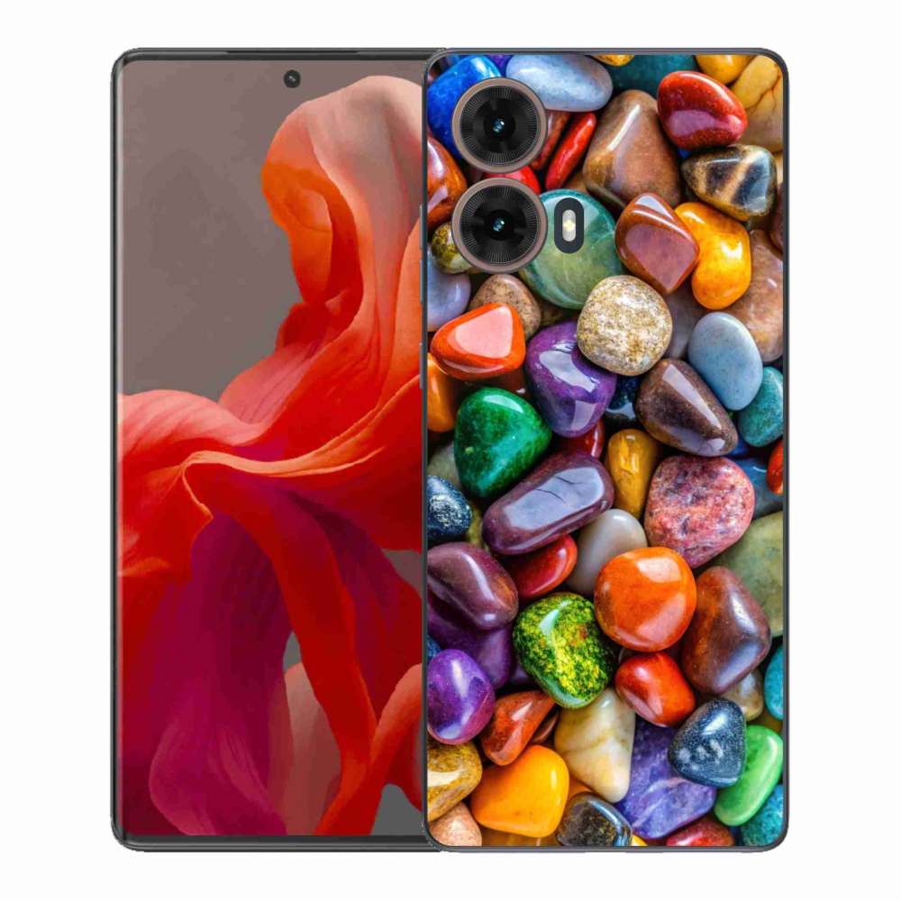 Gelový kryt mmCase na Motorola Moto G85 5G - barevné kamínky