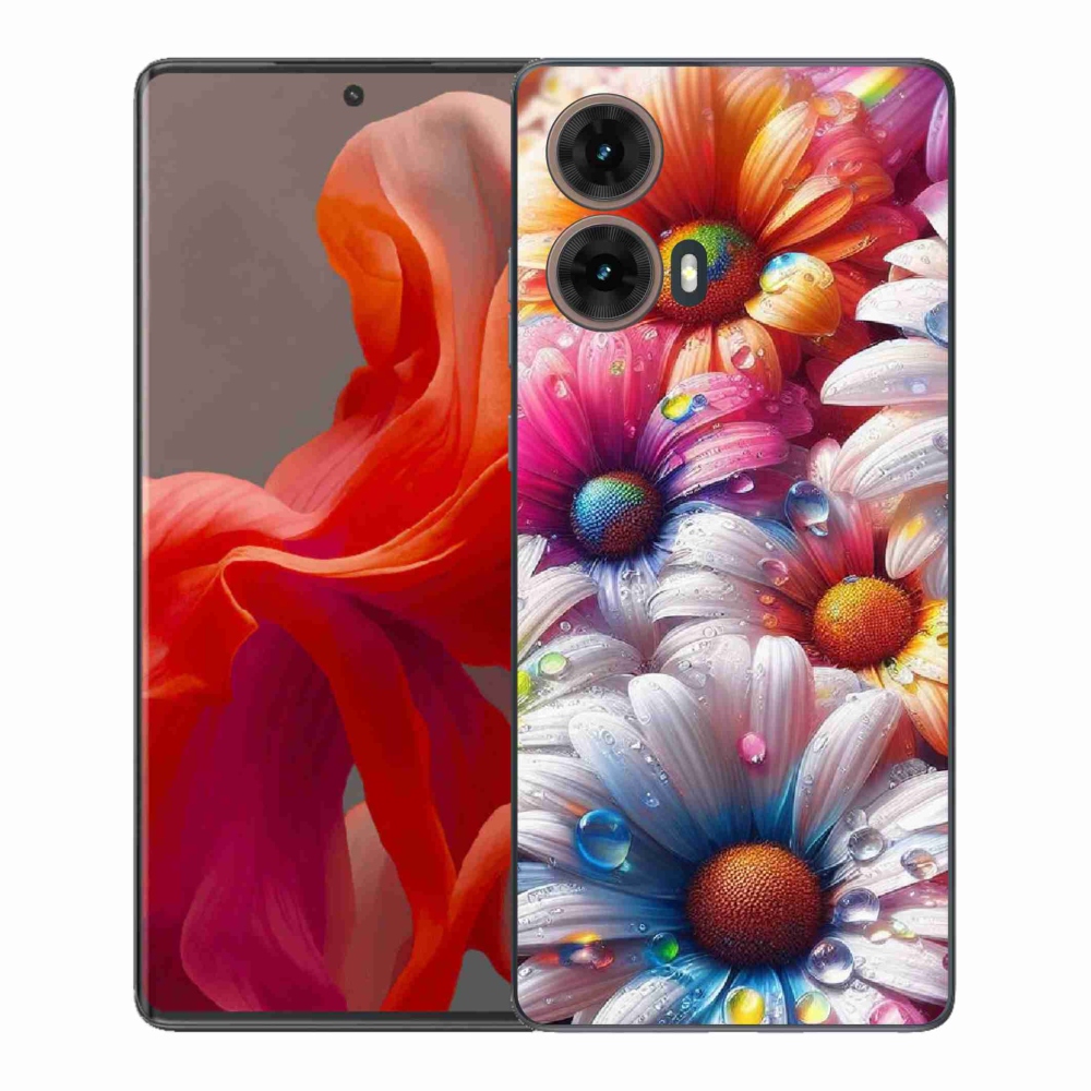 Gelový kryt mmCase na Motorola Moto G85 5G - barevné kopretiny