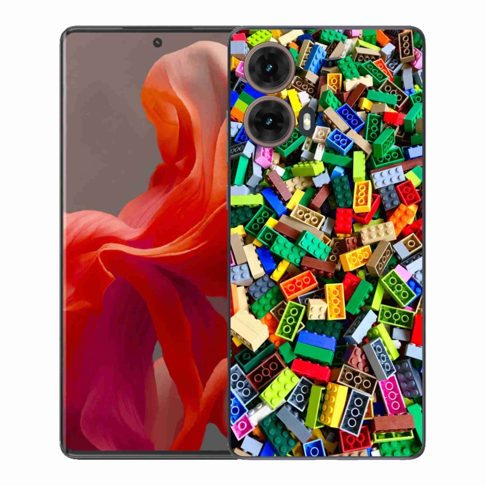 Gelový kryt mmCase na Motorola Moto G85 5G - barevné stavební kostky